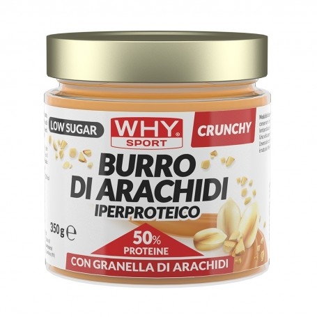 Burro di Arachidi WHY Sport, Burro di Arachidi Iperproteico, 350 g Burro di Arachidi WHY Sport, Burro di Arachidi Iperproteico, 350 g