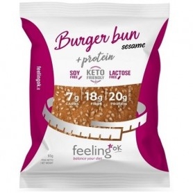 Scadenza Ravvicinata Feeling Ok, Burger bun +Protein, 80 g (Sc.11/2025)