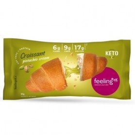 Scadenza Ravvicinata Feeling Ok, Croissant +Protein ripieno, 65 g (Sc.11/2025)